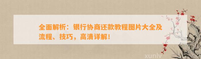 全面解析：银行协商还款教程图片大全及流程、技巧，高清详解！